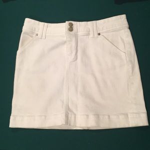 Lilly Pulitzer white denim mini skirt